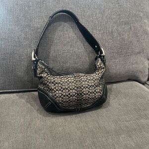 COACH Mini Signature Shoulder Leather Canvas Bag